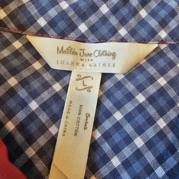 Matilda Jane with Joanna Gaines Men's •Large• High Horse Button Down Shirt Red - Picture 2 of 7